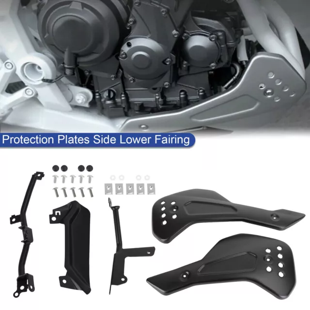 Lower Engine Belly Protection Plates Side Fairing For Trident 660 2021 Black