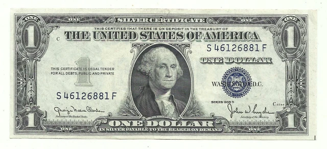 RARE 1935D $1 BLUE Seal SILVER Certificate! CRISP XF! Old US Paper Money! 2