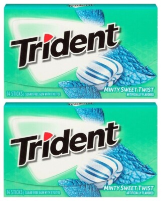 2x Trident Pasteque Twist Arome Sans Sucre Gum Avec Xylitol Americain Sucreries Eur 7 81 Picclick Fr