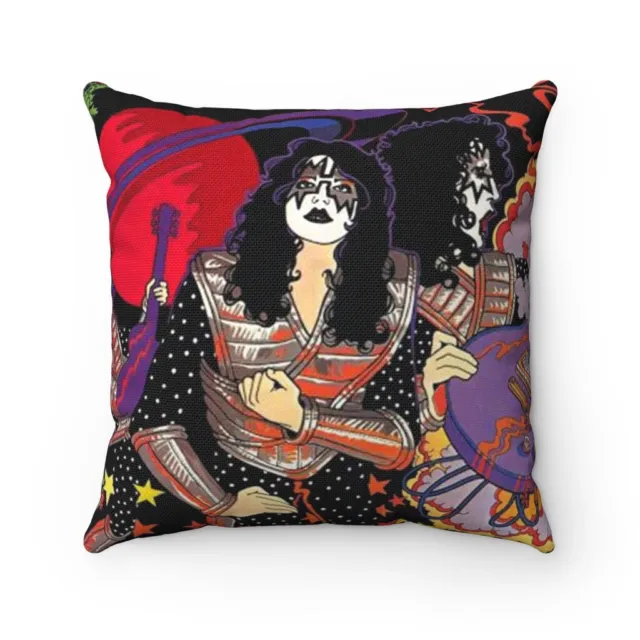 KISS Ace Frehley Solo Pillow Spun Polyester Square Pillow gift