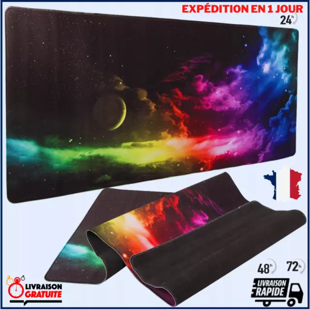 Grand Tapis de Souris Clavier Gaming Jeux Vidéo PC Bureau Antidérapant XXL 80x30