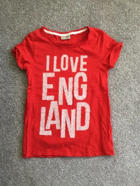 ❤️ Next top age 11 years, girls, red, england, sequin, t shirt, football ⚽️ 