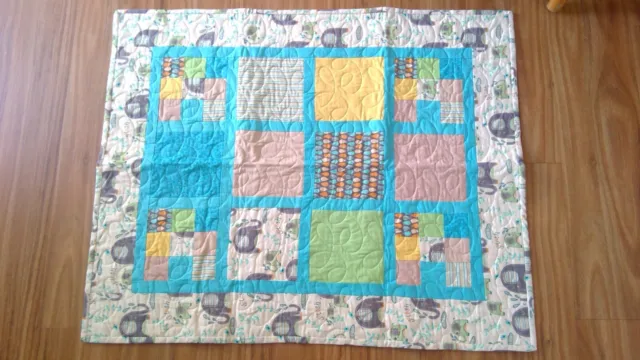 Baby Colourful Cot Quilt - handmade brand new 36" x 36"