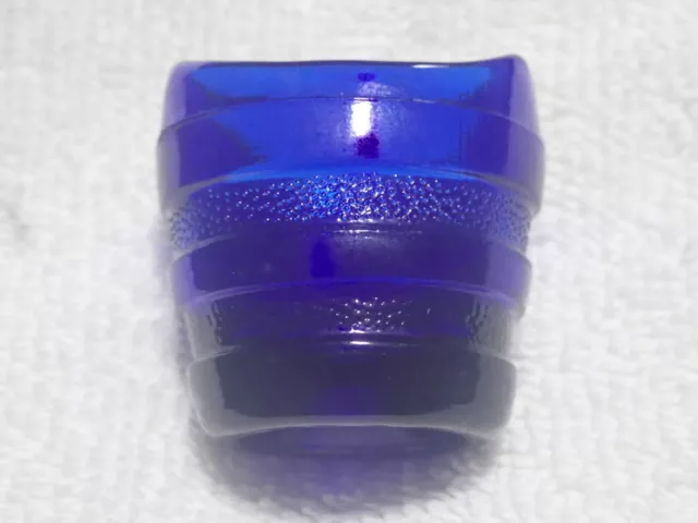 Scarce Short "Stippled Dots" Blue Glass Eye Wash Cup! In Flawless Condition
