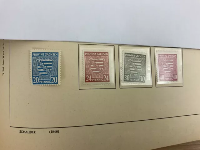 4 Briefmarken SBZ. Provinz Sachsen, Nr. 81 - 84 - ungestempelt