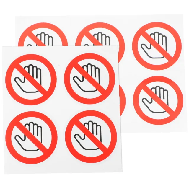 10 Pcs Not Touch Warning Sign Sticker Safety Labels Stickers