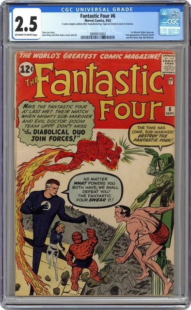 Fantastic Four #6 CGC 2.5 1962 3899915002
