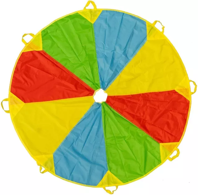 6 Ft Kids Play Rainbow Parachute Outdoor Game Exercise Group Activity Sports Toy