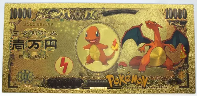 24k Gold Plated Espeon Eevee Pokemon Banknote for Sale in