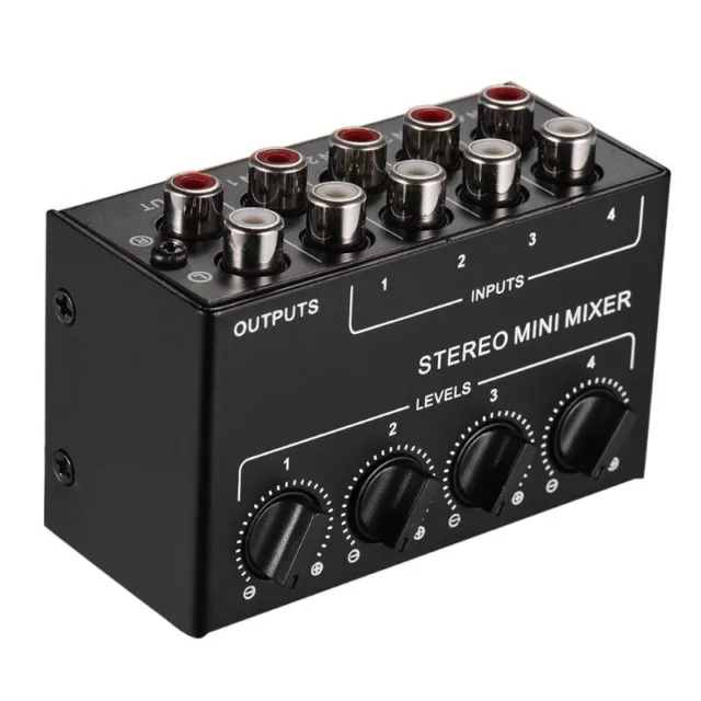 4-Channel Passive Mixer Small Mixer Mixer Stereo Dispenser for KTV Home Stage