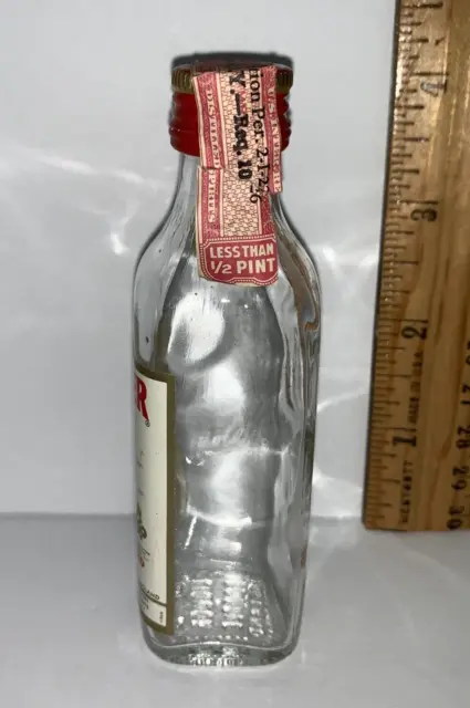 Vintage Beefeater London Distilled Dry Gin Collectible Mini Bottle Empty 2