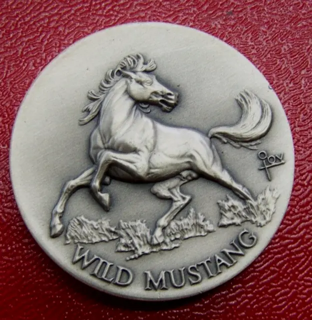 Longines Symphonette-Wild Mustang Medal 34.7 Grams .925 Antique Silver