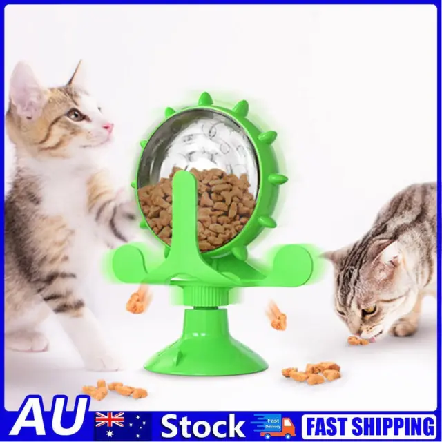 Teasing Turntable Interact Pet Cat Teasing Puzzle Play Game Feeding Leakage Toy