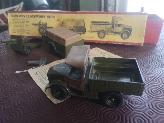 Camion Militaire Britains 1335 D'avant-guerre - 6 Roues Basculant, Boîte D'origine