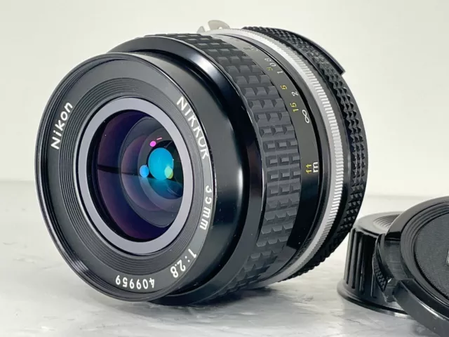 [ EXC + 5] Nikon Ai Nikkor 35mm F/2.8 Mf Weitwinkel Objektiv Aus Japan