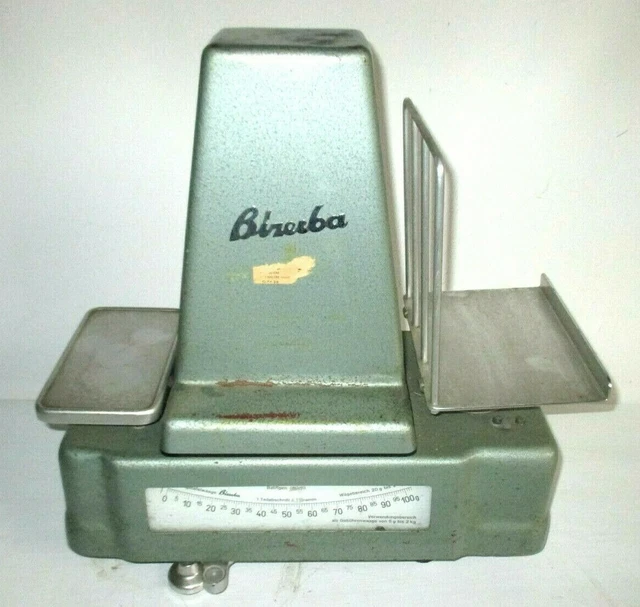 Bizerba Waage Postwaage Waage Gebührenwaage grün 50er Jahre Neigungswaage (10)