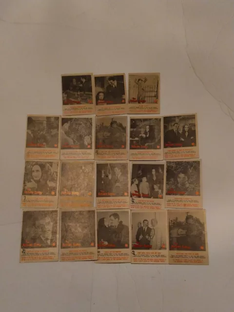 Vintage lot of 18 cards The Addams family trading cards 1964 Donruss FREE SHIPP