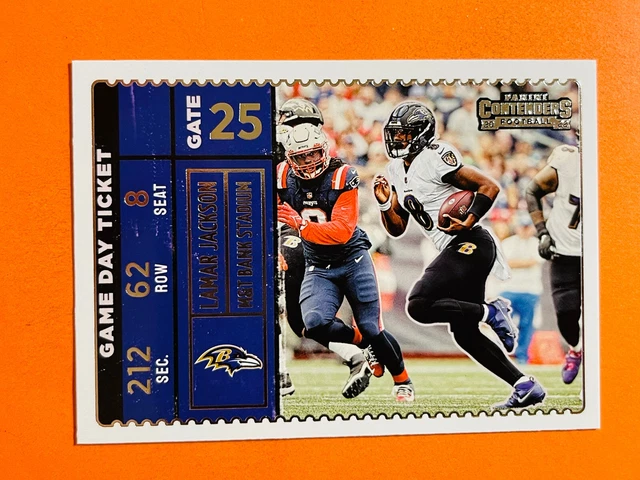 2022 Panini Contenders Game Day Ticket Lamar Jackson #GDT-LJA Ravens