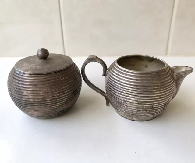 Art Deco Milk Jug And Sugar Bowl