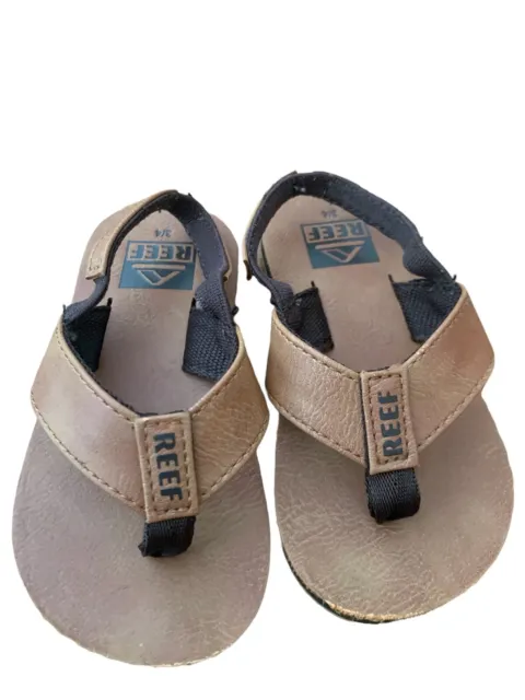 Reef Brown Classic Toddler/ Kids Flip Flops Size 3/4 