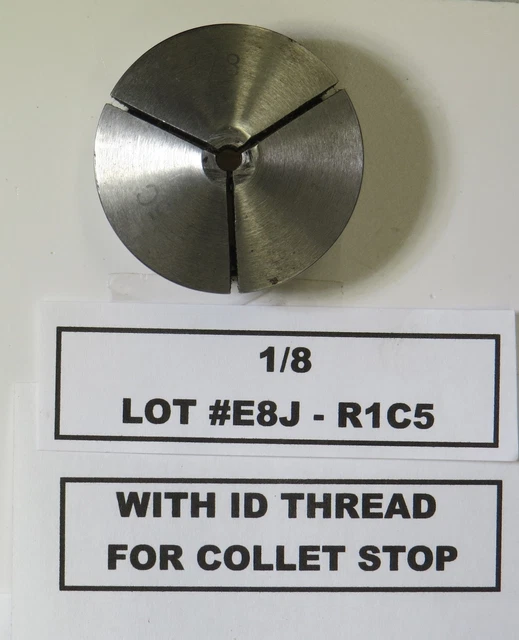 1/8" 5C Collet - With Id Threads - Lot E8J R1C5