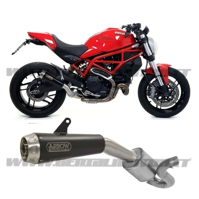 Exhaust + Link Pipe Arrow Pro Black Ducati Monster 797 2017 > 2020