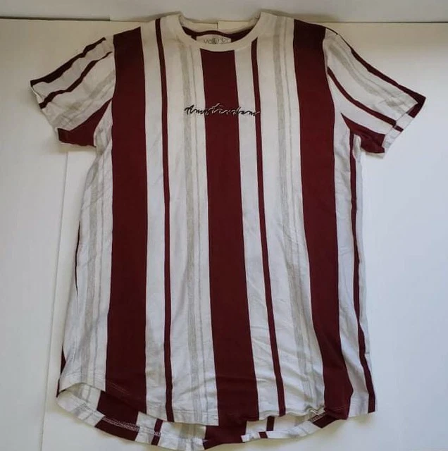 Mens Vox Populi For The People Size L Embroidery Amsterdam Vertical Stripe Shirt