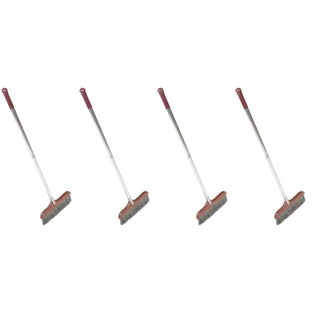 4x escoba de barrido resistente para oficina escoba desmontable escoba portátil