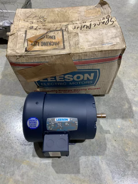New Leeson 1/3Hp Motor 1140/950Rpm 3 Phase 110704.00 Model C6T11Fb6B