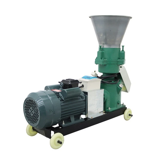 TECHTONGDA 3Roller 10mm Plate Chicken Feed Pellet Mill Machine 200Kg/h 220V