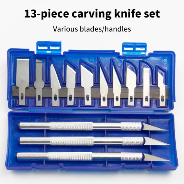 13Pcs Metal Carving Knife Pen Style Art Seal Cutting Manual Combination Gadget f