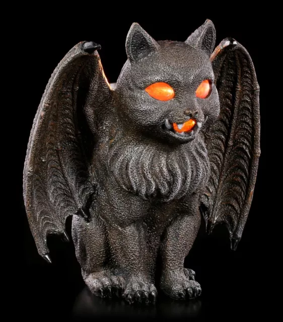 Tealight Holder - Fantasy Cat with Wings - Gothic Kittens Candle Holder Deco