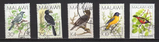 Malawi 1968 oiseaux un lot de 5 timbres oblitérés /TE538