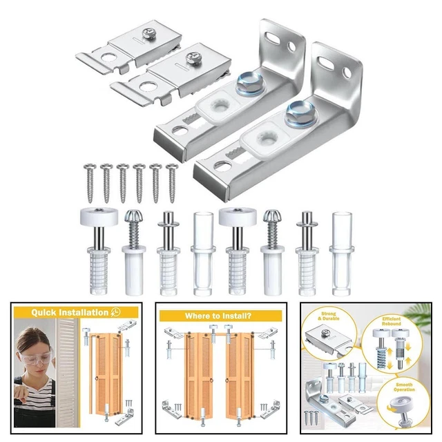 Kit Quincaillerie de Porte Grange Coulissante Pliante SucceBuy 1930,4mm Rail Simple