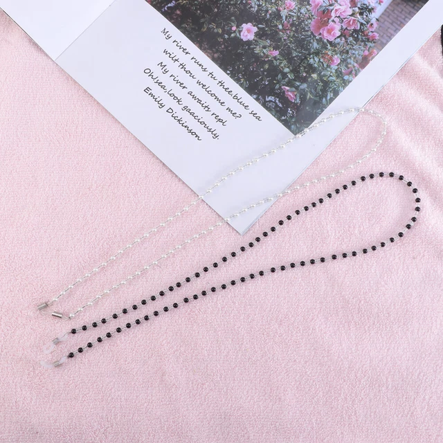 2 Pcs Eyeglass Bands Eyeglasses Holder Strap Pearl Sunglasses Glasses Frame 8
