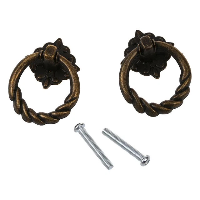 2pcs Vintage Cabinet Drawer Dresser Cupboard Pull Handle Knob with6926