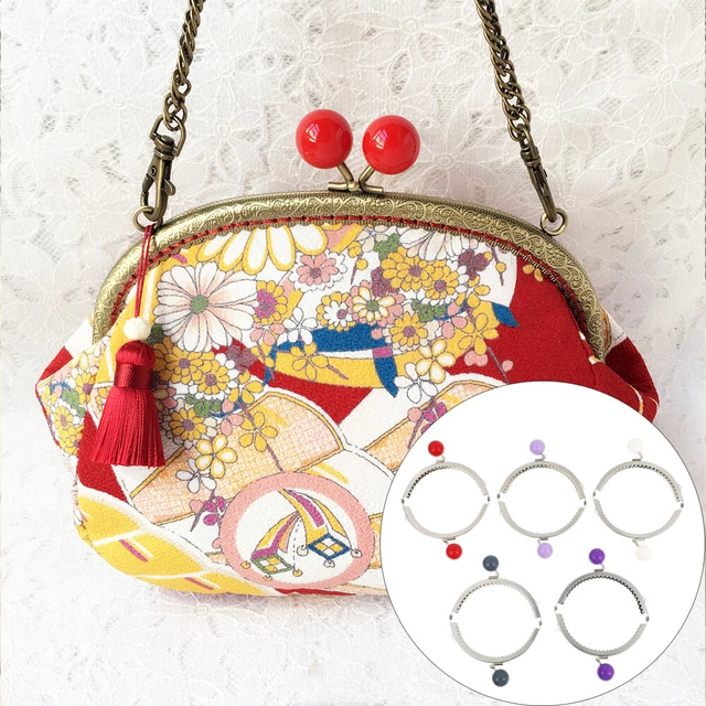 5 piezas Bolsa de oro Metal Metal Cartera Marco en relieve
