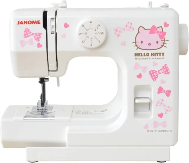 JANOME KT-W Sanrio Hello Kitty Electric Sewing Machine Compact White from Japan
