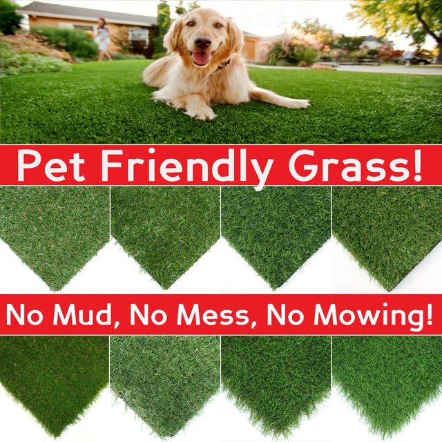 CLEARANCE ARTIFICIAL GRASS Lawn Quality Realistic Natural Fake Garden