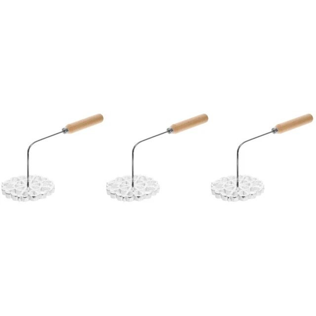 3x Frying Restaurant Frying Wooden Handle Spoon for Cake Home Restaurant