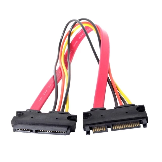 7+15 Pin SATA Power Extension Cable Male to Female Extender Cable for HDD SSD
