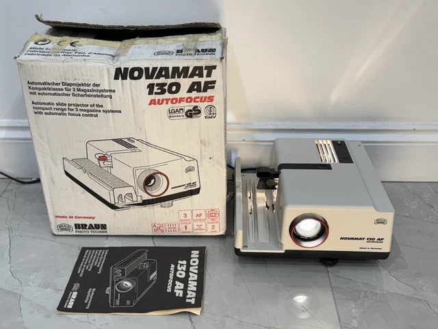 BRAUN NOVAMAT 130 AF Autofocus Slide Projector - Boxed, Tested
