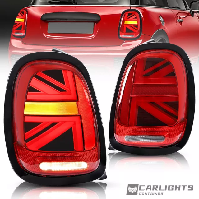 Für 2014–2022 Mini Cooper F55 F56 F57 Union Jack Rot LED-Rückleuchten Bremsleuch