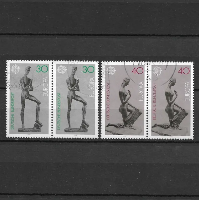 Dublettensatz BRD / Bund 1974 Michel-Nr. 804 und 805 gestempelte Briefmarken