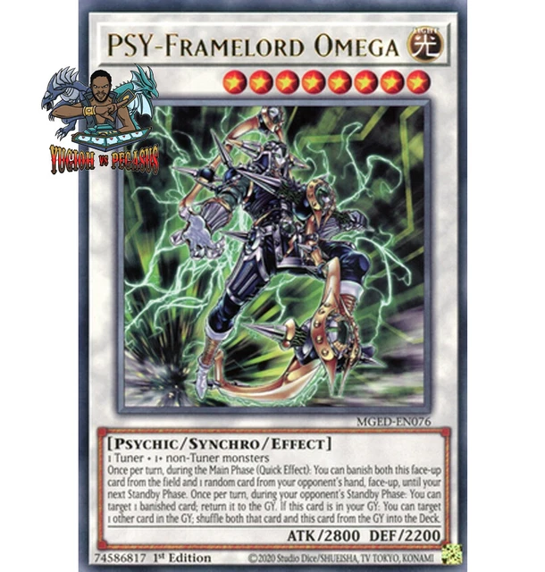 Yugioh! PSY-Framelord Omega - MGED-EN076 Gold Rare - 1st ed NM