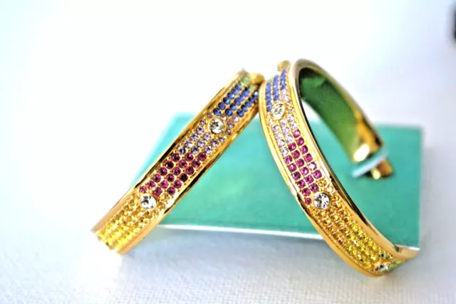 KURT GEIGER GOLD Large Hoop Crystal earrings NWT $45.97 - PicClick