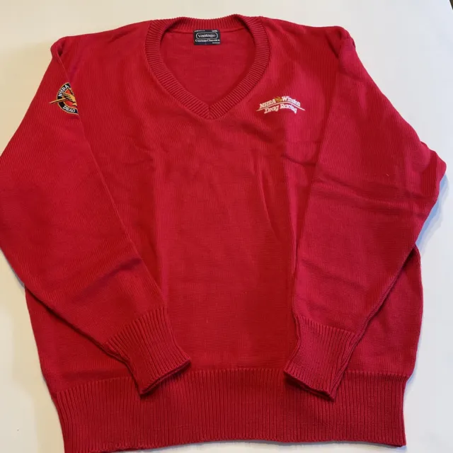 Vintage Red NHRA Winston Drag Racing Sweater 3XL USA