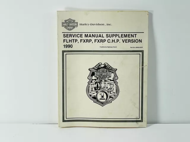 1990 Harley-Davidson Service Manual Supplement FLHTP, FXRP, C.H.P. - 99483-90SP