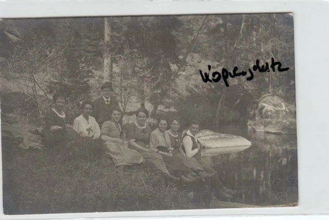 Ausflug  Wandern  alte Fotokarte gest. Plauen  1921
