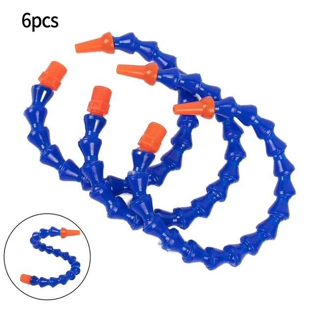 6 X Plastic Coolant Pipe Hose Round Nozzle Water 300mm For Lathe Light Weight